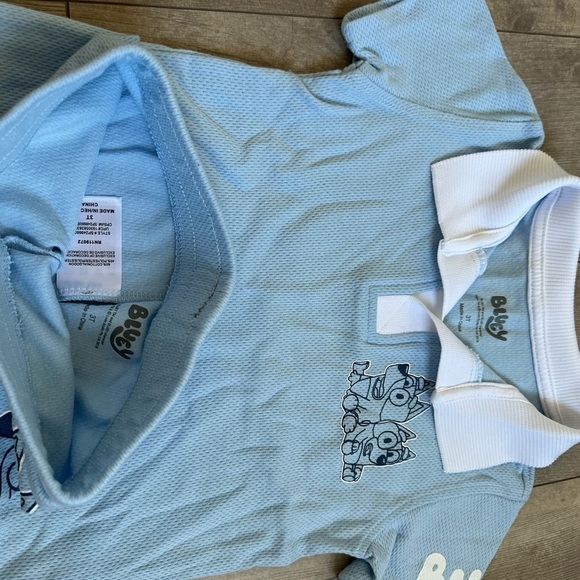 Bluey Toddler Boys Short Sleeve Polo Top and Shorts Set 3T - Picture 8 of 11